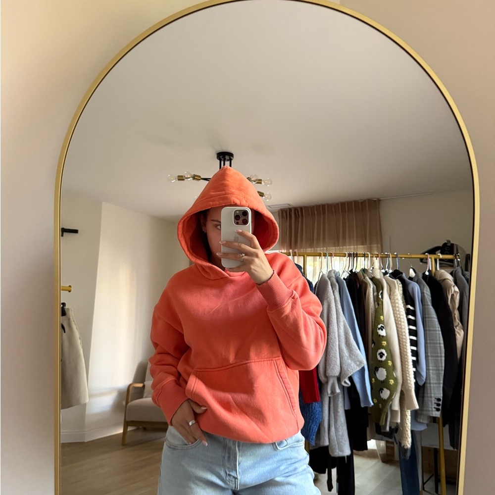 Zara Vibrant Coral Hoodie